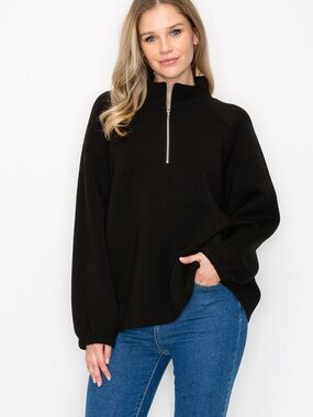 Joh Apparel FATIMA STRETCH FRENCH SCUBA PULLOVER